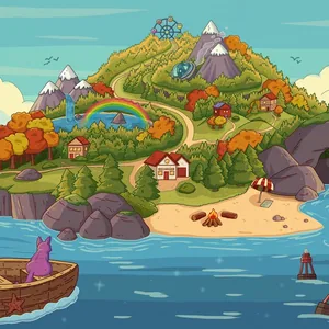 Adventure Island art by Purrple Cat